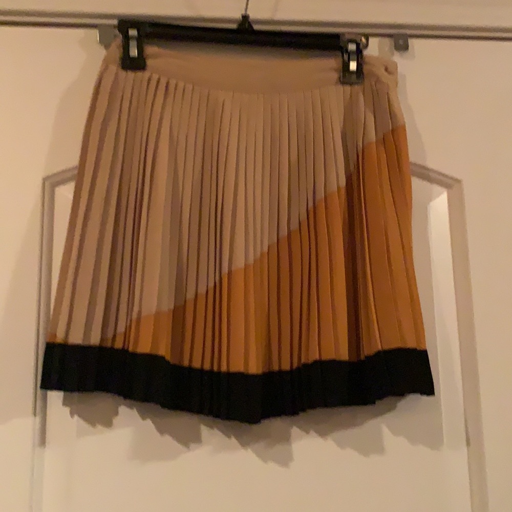 Bar III Colorblock Pleated Mini Skirt Sz Small